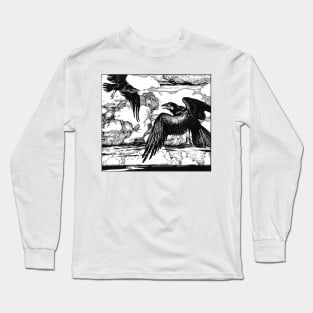 Two Ravens - Ivan Bilibin for Alexander Pushkin Long Sleeve T-Shirt